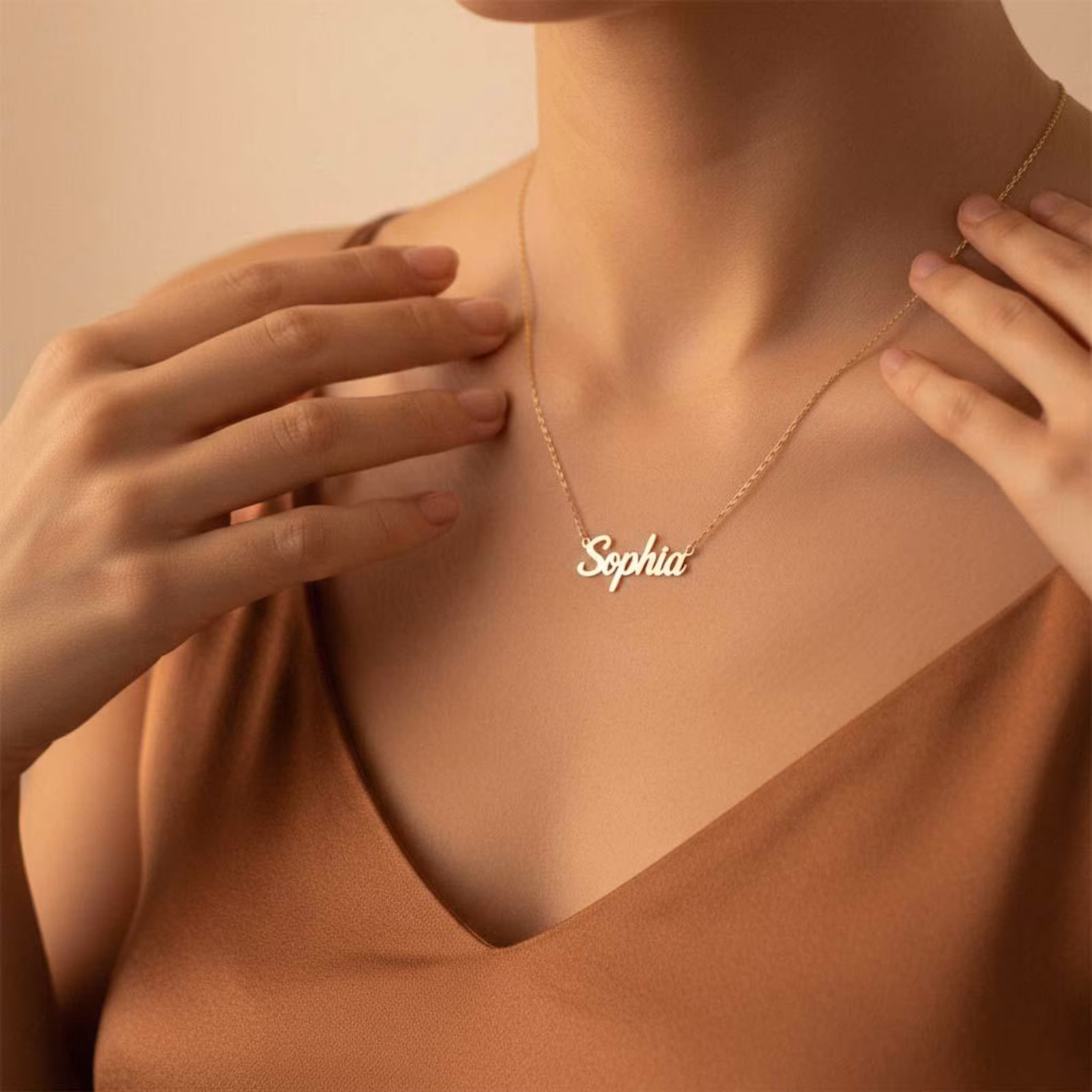 Gold Name Necklace, Minimalist Name Jewelry